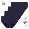thumbnail image 1 of VOOPET 4 Pack Leak Proof Menstrual Panties Women Period Breathable Underwear Plus Size Sexy Waterproof Briefs, 1 of 10
