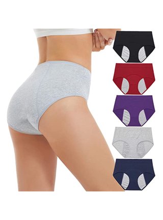 Women Underwear 4 Pieces High Waist Leakproof Plus Size Panties Leak Proof  Period Panties