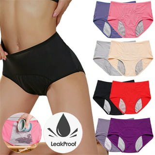 INNERSY Big Girls' Period Panties Cotton Menstrual Underwear For Teens  3-Pack (XL(14-16 yrs), Beige/Pink/Green)