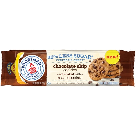 VOORTMAN Bakery Perfectly Sweet Chocolate Chip Cookies 8.04 Oz