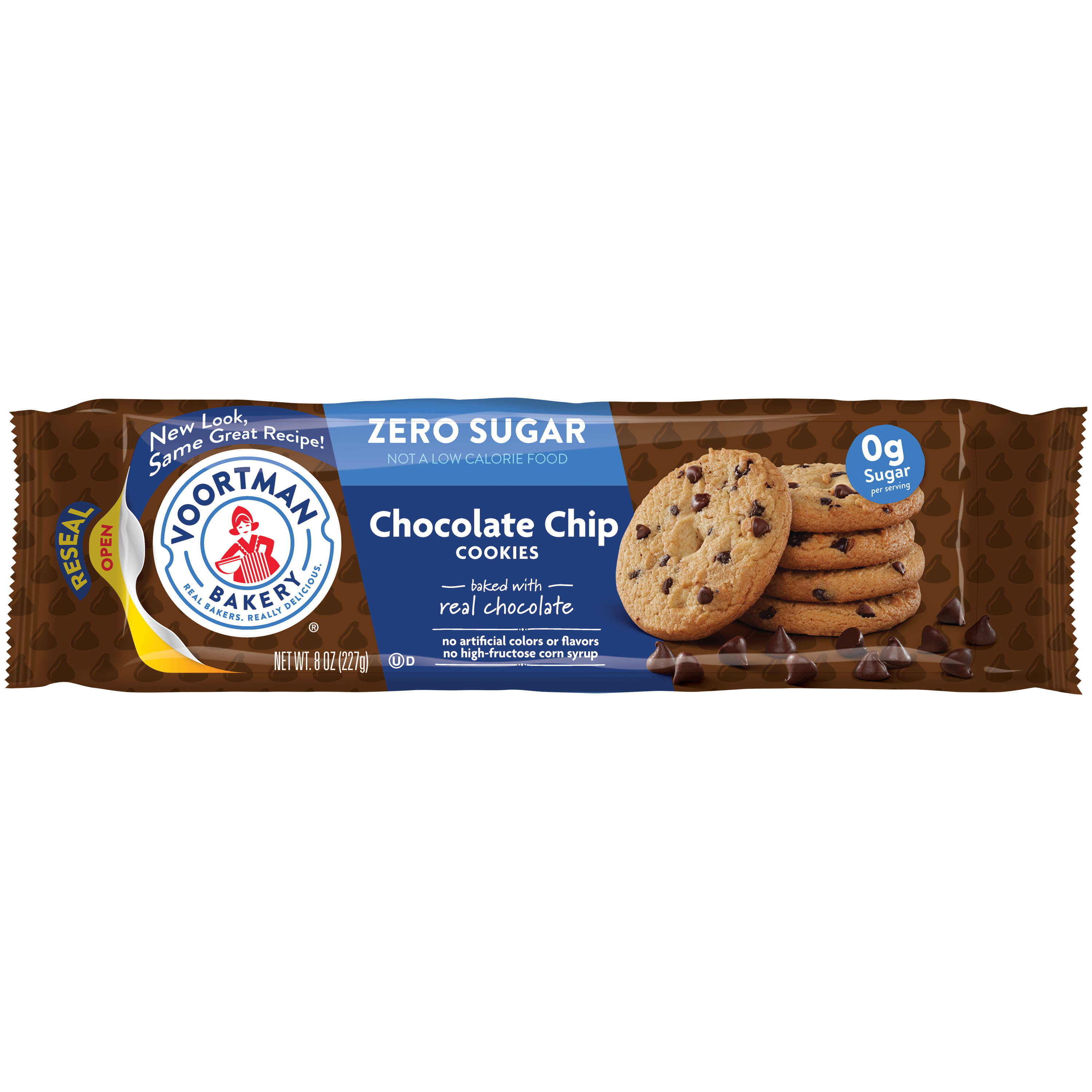 VOORTMAN Bakery Zero Sugar Chocolate Chip Cookies 8 oz - image 1 of 20