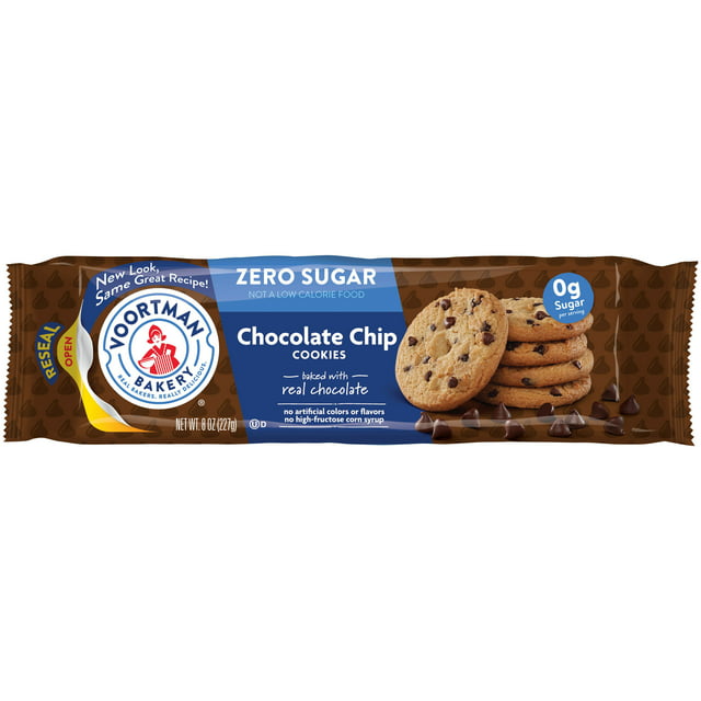 VOORTMAN Bakery Zero Sugar Chocolate Chip Cookies 8 oz