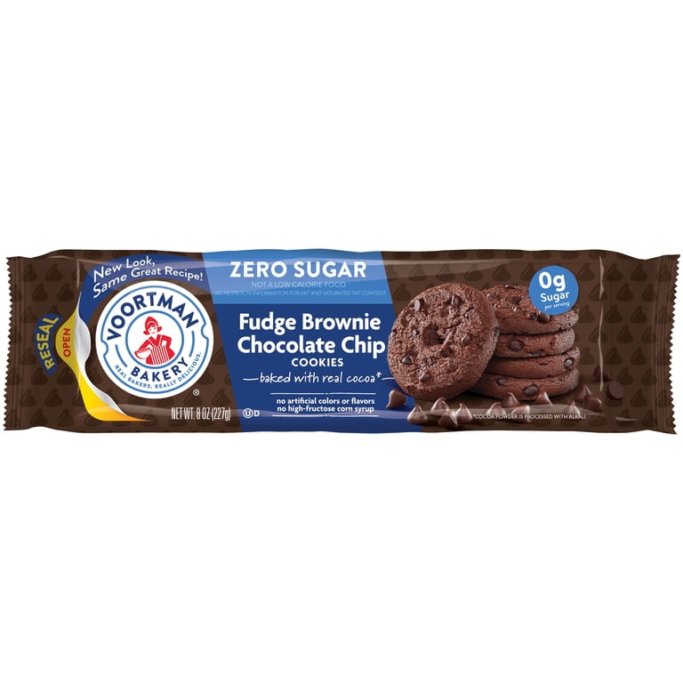 Voortman Bakery Fudge Brownie Chocolate Chip Cookies 8 oz with