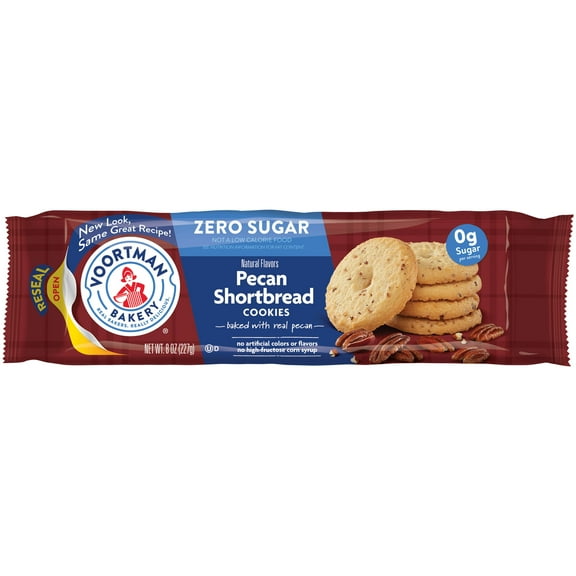 VOORTMAN Bakery Zero Sugar Pecan Shortbread Cookies 8 oz