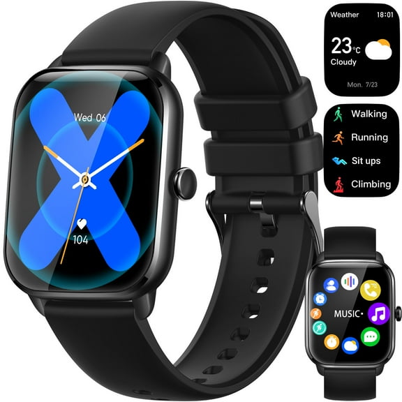 VOPOCO KT65 Smart Watches for Men Women, 1.9" HD Large Full Touch Screen Watch with Multiple Sport Modes Compatible with iOS Android