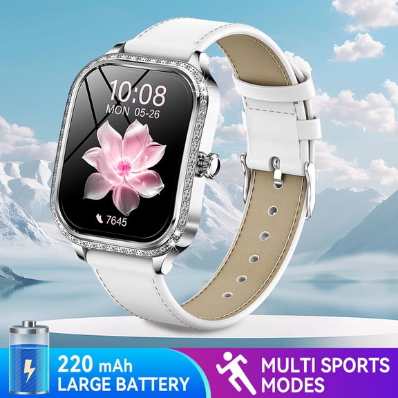 VOPOCO MK88 Smart Watches for Women(Answer/Make Call) with Diamonds, 1.75” HD Screen Smartwatch with 100+ Sports Modes IP68 Waterproof Ladies Watch Compatible with iOS Android, 1pc