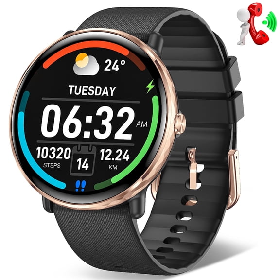 VOPOCO S61 Smart Watch for Men Women, 1.43” AMOLED Smartwatch Compatible with iOS Android(Answer/Make Calls), IP68 Waterproof Watch with 100+ Sports Modes, 1pc