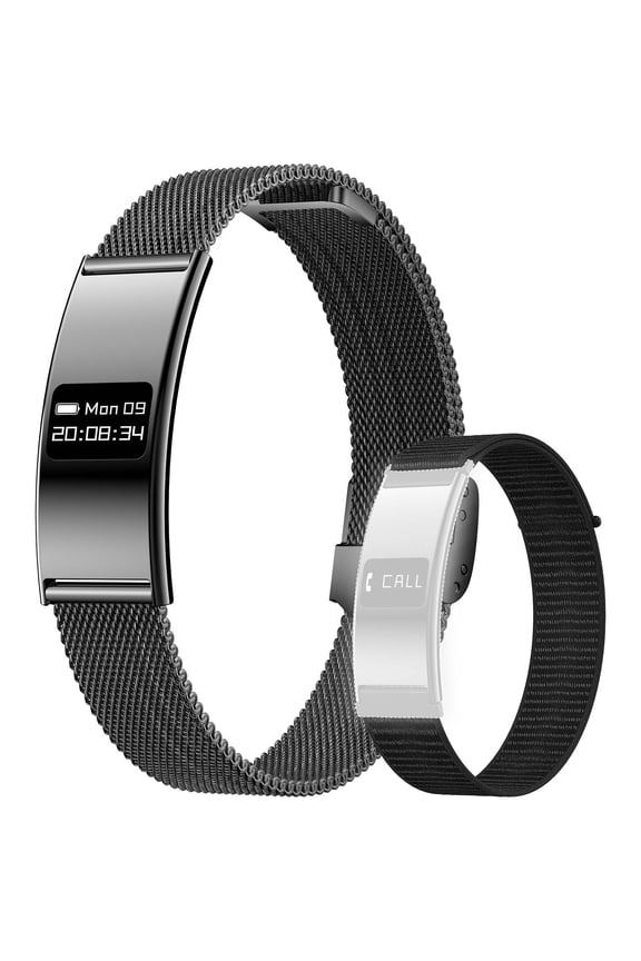 Smart Bracelet with 2 Bands, Sleep Detection Bracelet with Multiple Sport Modes, Pedometer Smart Bracelet for Women Men Android iOS
