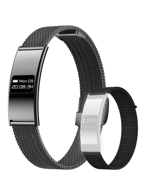 Smart Bracelet with 2 Bands, Sleep Detection Bracelet with Multiple Sport Modes, Pedometer Smart Bracelet for Women Men Android iOS