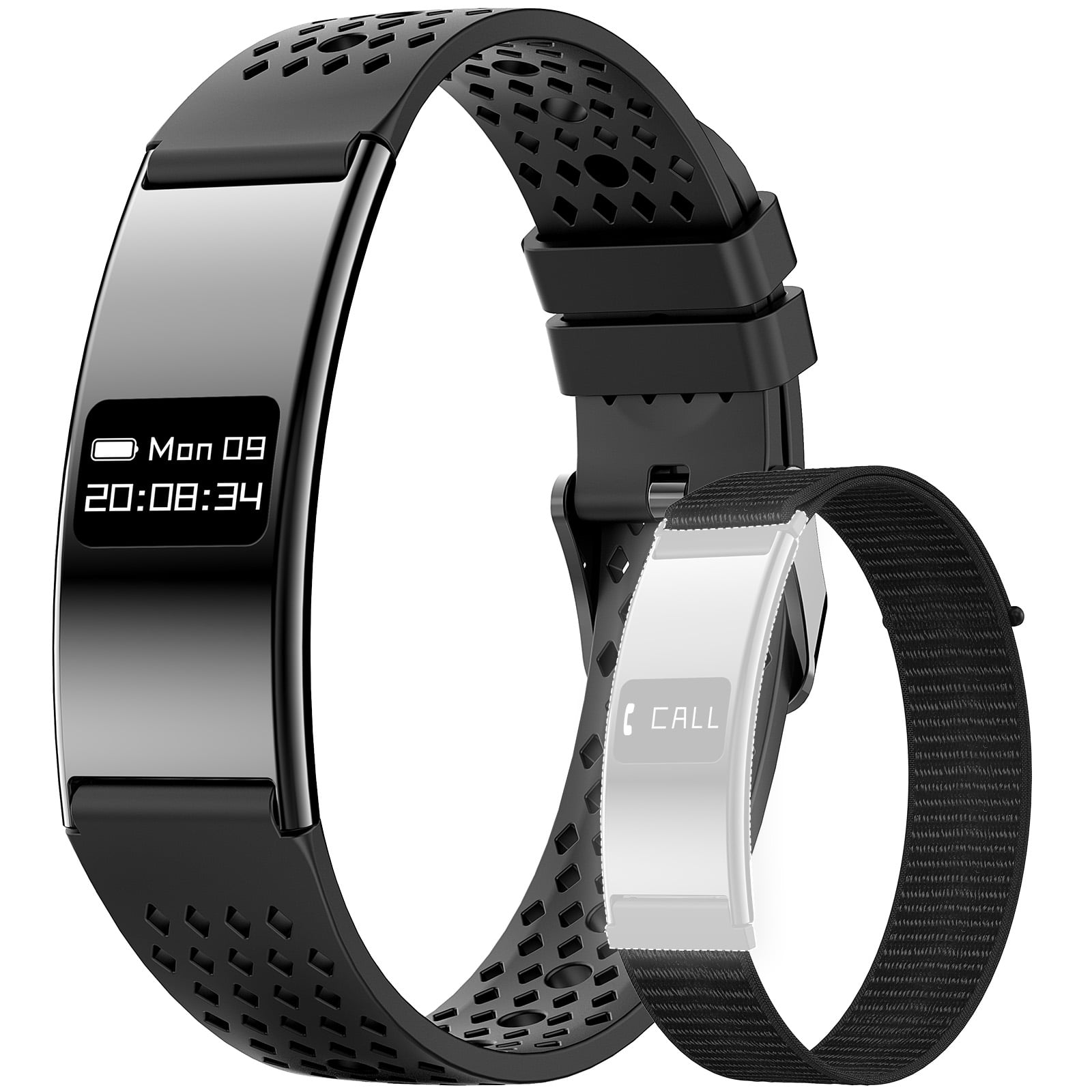 Black silicone & Black nylon