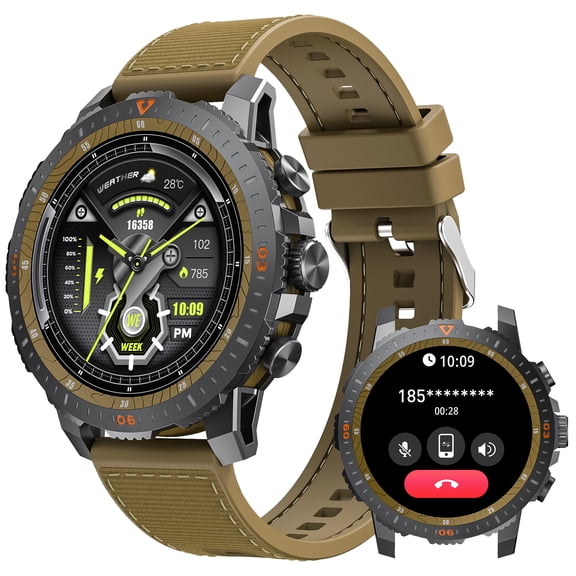 VOPOCO Smart Watch for Men 1.43” AMOLED Smart Watch for Men(Answer/Calls/Dial) Fitness Watch 100+ Sports Modes IP68 Waterproof Tactical Smartwatch for iOS Android