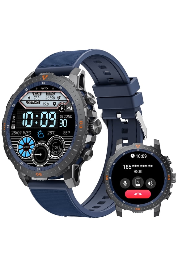 Smart Watch for Men 1.43” AMOLED Smart Watch for Men(Answer/Calls/Dial) Fitness Watch 100+ Sports Modes IP68 Waterproof Tactical Smartwatch for iOS Android