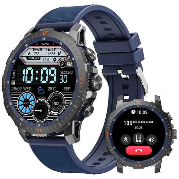 VOPOCO Smart Watch for Men 1.43” AMOLED Smart Watch for Men(Answer/Calls/Dial) Fitness Watch 100+ Sports Modes IP68 Waterproof Tactical Smartwatch for iOS Android