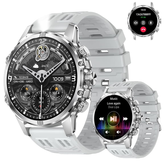 VOPOCO Smart Watch for Men(Answer/Make Calls) 1.75” HD Big Screen, Smart Watch with 600mAh Battery 100+ Sports Modes Fitness Watch Activity Tracker for iOS/Android