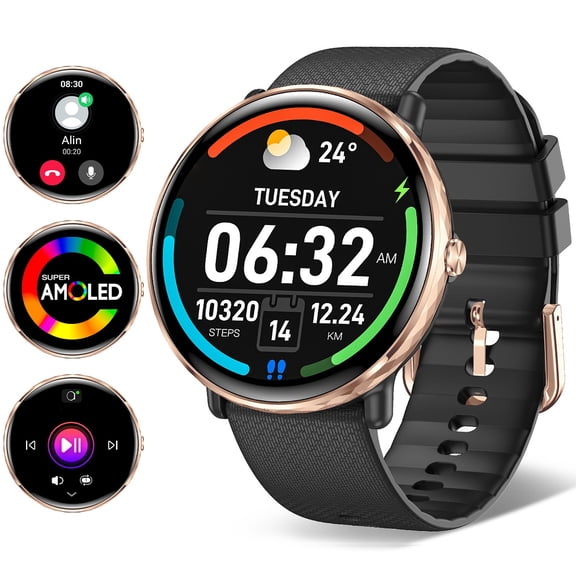 VOPOCO Smart Watch for Men Women, 1.43” AMOLED Smartwatch for iOS Android(Answer/Make Calls), 100+ Sports Modes Fitness Tracker IP68 Waterproof Activity Tracker