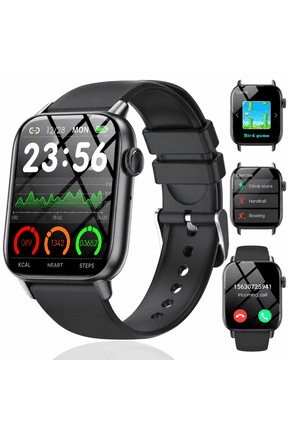 Smart Watch for Men Women 1.72" HD Full Touch Screen Smartwatch with Bluetooth (Answer/Make Calls) IP67 Waterproof Fitness Watch with 100+ Sports Modes Pedometer Compatible with iOS/Android