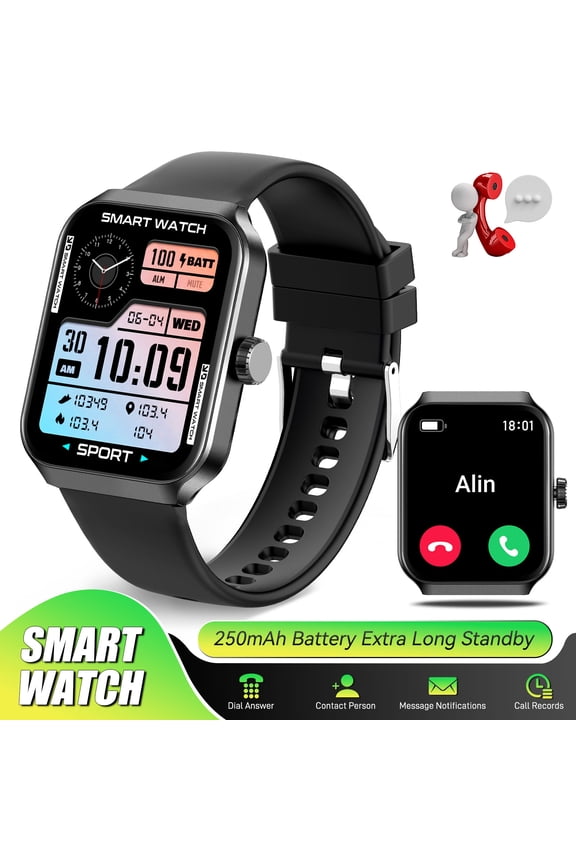 Smart Watch for Men Women(Answer/Make Calls) 1.83 HD Full Touch Screen Watch 100+ Sports Modes Activity Tracker IP68 Waterproof Smartwatch for iOS Android