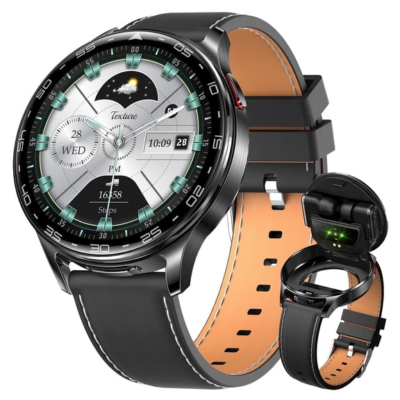 VOPOCO Smart Watch for Men Women with Earbuds Bluetooth Call 1.39" HD Screen 2 in 1 Outdoor Smartwatch, IP67 Waterproof Fitness Tracker for iPhone Android