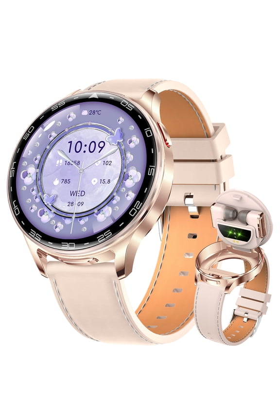 Smart Watch for Men Women with Earbuds Bluetooth Call 1.39" HD Screen 2 in 1 Outdoor Smartwatch, IP67 Waterproof Fitness Tracker for iPhone Android