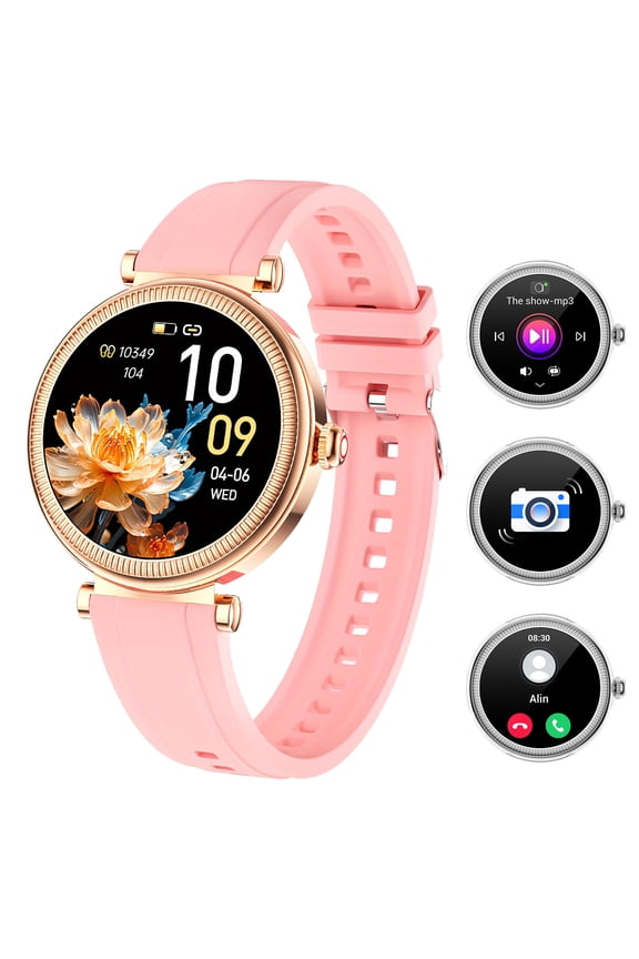 Smart Watch for Women 1.27" HD Screen Bluetooth Make/Answer Call Outdoor Sport Smartwatch Fitness Tracker Waterproof Smart Watch Compatible for iOS Android