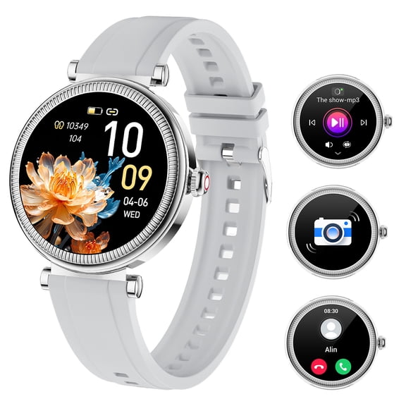VOPOCO Smart Watch for Women 1.27" HD Screen Bluetooth Make/Answer Call Outdoor Sport Smartwatch Fitness Tracker Waterproof Smart Watch Compatible for iOS Android