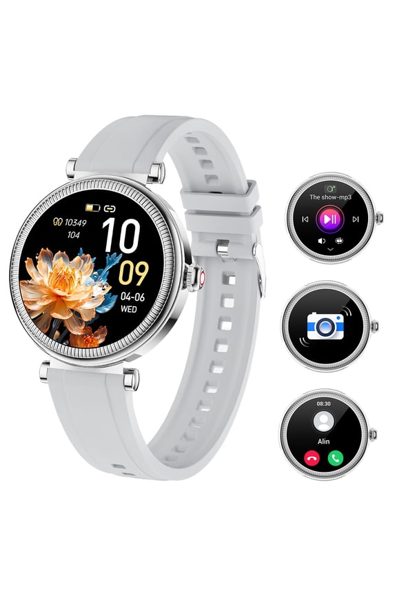 Smart Watch for Women 1.27" HD Screen Bluetooth Make/Answer Call Outdoor Sport Smartwatch Fitness Tracker Waterproof Smart Watch Compatible for iOS Android