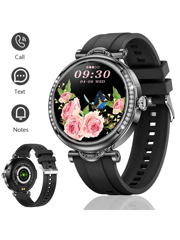 Smart Watch for Women (Answer/Make Calls) 1.27" Full-circle Touchscreen Sports Watch with 100+ Sports Modes Waterproof Smartwatch for Android IOS