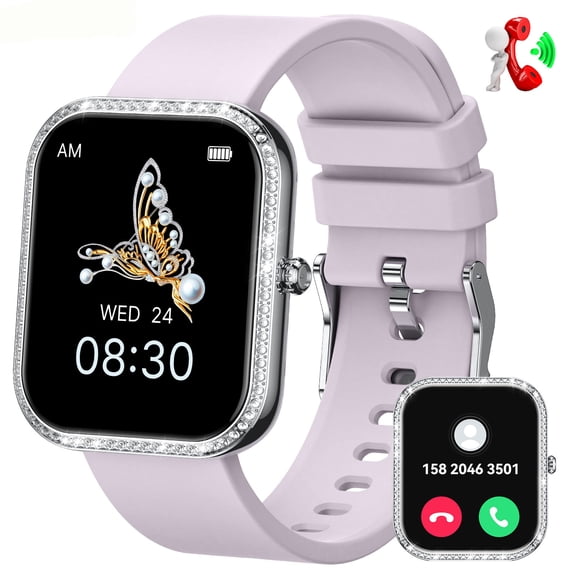 VOPOCO Smart Watch for Women with Bluetooth Call 1.75” HD Fitness Tracker with 100+ Sports Modes IPX8 Waterproof Activity Tracker Compatible with iOS & Android