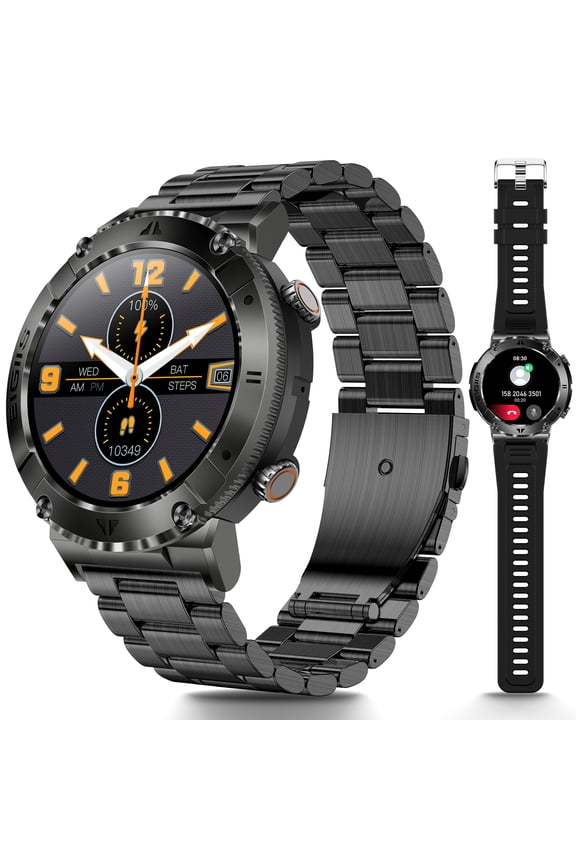 Smart Watch for Men(Answer/Make Calls), 1.32” Smart Watches for Men Outdoor Watch with Pedometer Smartwatches for iOS Android