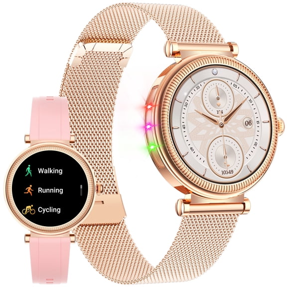 VOPOCO Smart Watch for Women 1.27" HD Screen Bluetooth Make/Answer Call Outdoor Sport Smartwatch Waterproof Smart Watch Compatible for iOS Android
