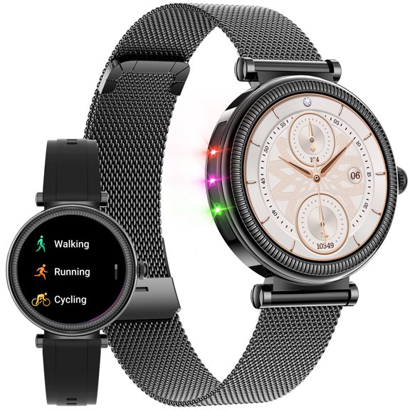 VOPOCO Smart Watch for Women 1.27" HD Screen Bluetooth Make/Answer Call Outdoor Sport Smartwatch Waterproof Smart Watch Compatible for iOS Android