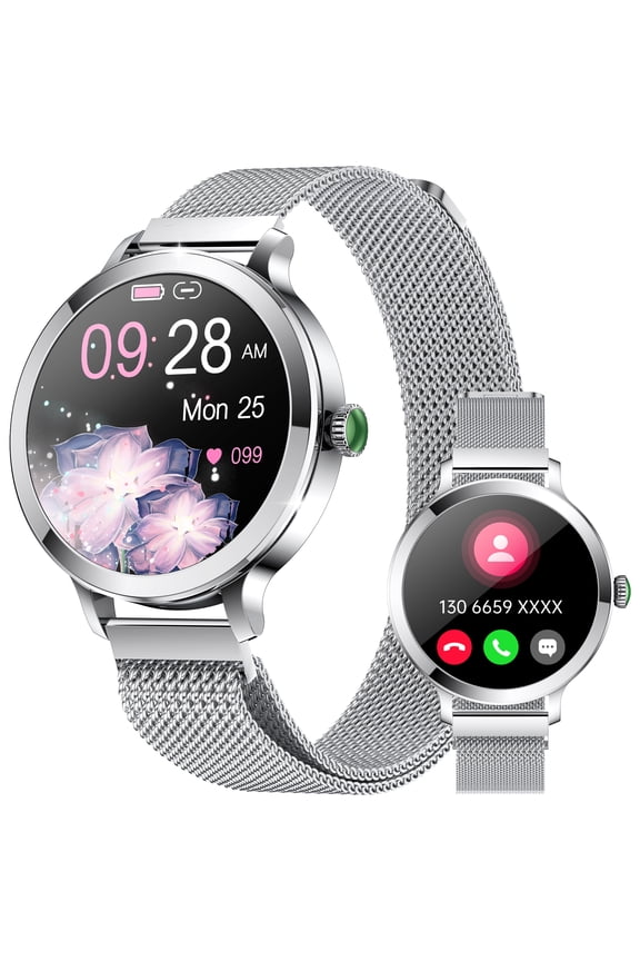 Smart Watch for Women (Answer/Make Calls) 1.16 AMOLED Display Smart Watch for iOS Android Phones 100+ Sports Modes
