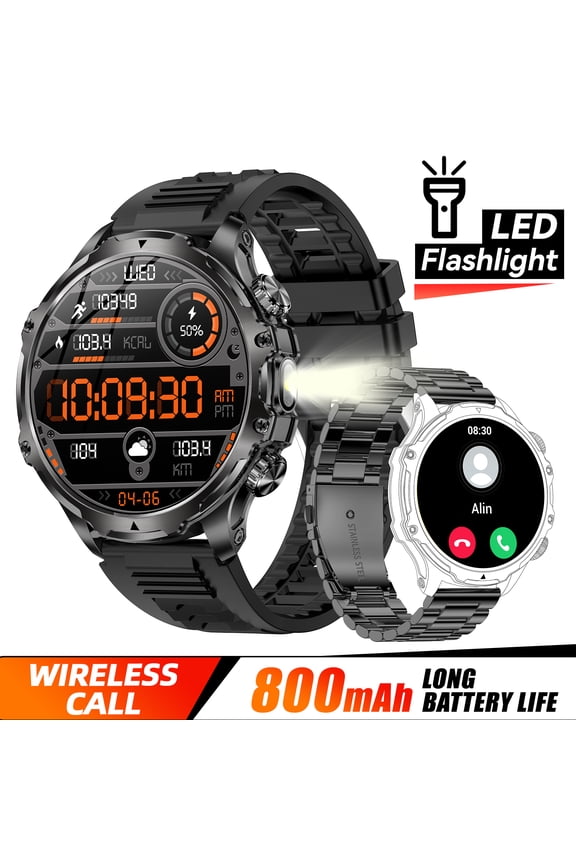 Smart Watches for Men (Answer/Make Call) with 1.85" HD Screen, 800mAh Battery Activity Tracker with Multiple Sport Modes and Records, Smartwatch with for iOS Android
