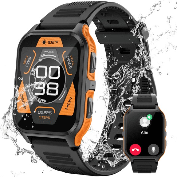VOPOCO Smart Watches for Men (Answer/Make Call) with Voice Assistant, 1.83" Touchscreen Activity Tracker with 100+ Sport Modes and Sport Records, Waterproof Smartwatch for IOS Android