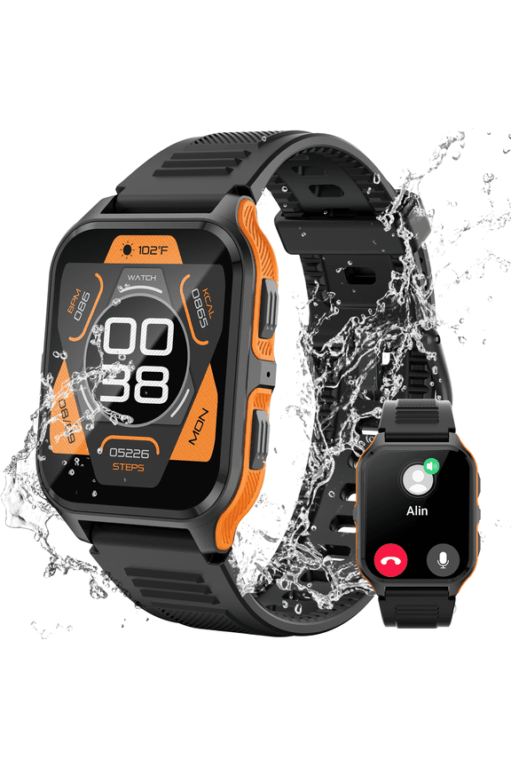 Smart Watches for Men (Answer/Make Call) with Voice Assistant, 1.83" Touchscreen Activity Tracker with 100+ Sport Modes and Sport Records, Waterproof Smartwatch for IOS Android