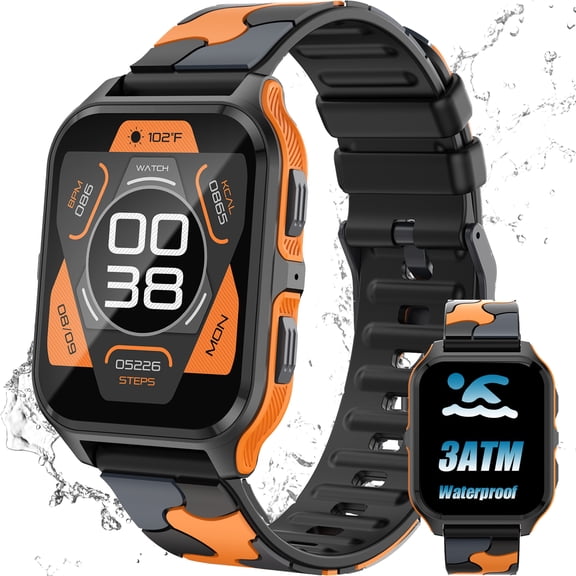 VOPOCO Smart Watches for Men (Answer/Make Call) with Voice Assistant, 1.83" Touchscreen Activity Tracker with 100+ Sport Modes and Sport Records, Waterproof Smartwatch for IOS Android