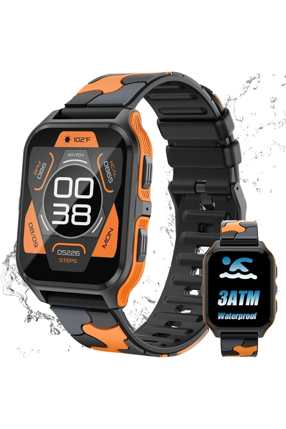 Smart Watches for Men (Answer/Make Call) with Voice Assistant, 1.83" Touchscreen Activity Tracker with 100+ Sport Modes and Sport Records, Waterproof Smartwatch for IOS Android