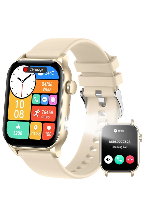 Smart Watches for Men Women(Answer/Dial Calls) with 1.95” AMOLED Display 340 mAh Battery Outdoor Smartwatch 100+ Sports Mode Smartwatch for iOS Android
