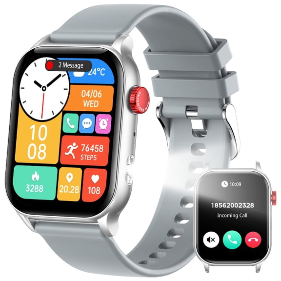 VOPOCO Smart Watches for Men Women(Answer/Dial Calls) with 1.95” AMOLED Display 340 mAh Battery Outdoor Smartwatch 100+ Sports Mode Smartwatch for iOS Android