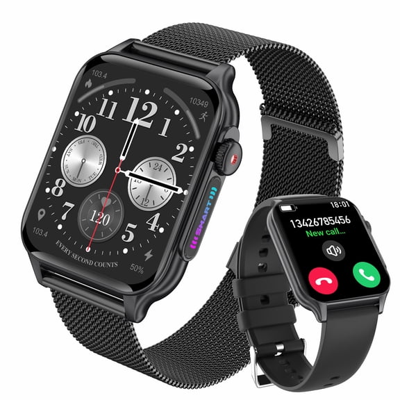VOPOCO Smart Watches for Men Women(Answer/Dial Calls) Big Screen Fitness Tracker with 100+ Sports Mode 1.96" HD Smartwatch for iOS Android IP67 Waterproof