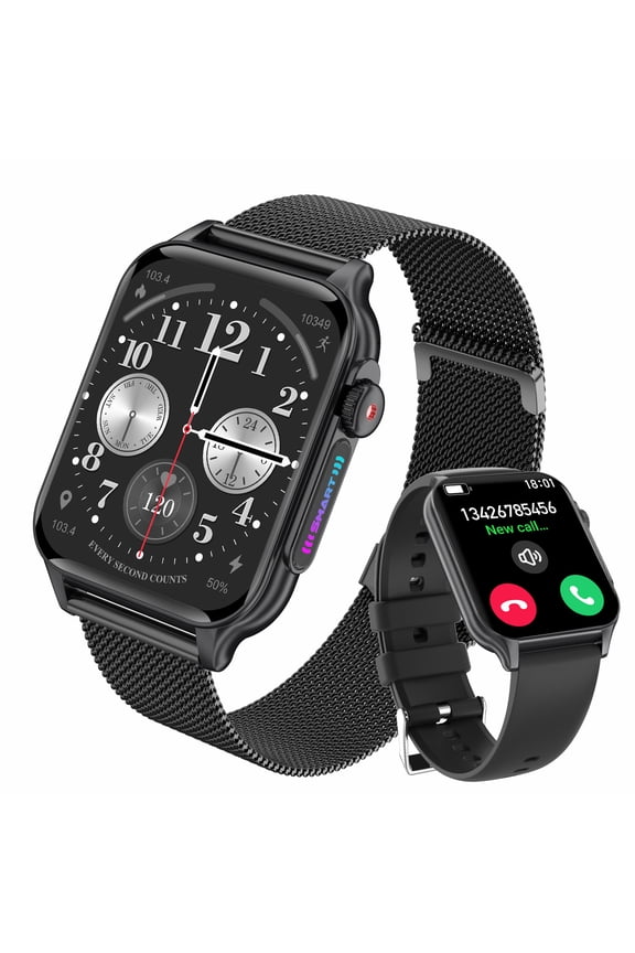 Smart Watches for Men Women(Answer/Dial Calls) Big Screen Fitness Tracker with 100+ Sports Mode 1.96" HD Smartwatch for iOS Android IP67 Waterproof
