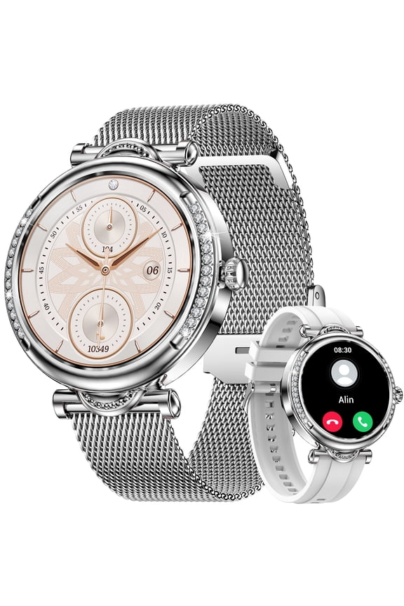 Smart Watches for Women (Answer/Make Call) with HD Screen, Women's Fitness Tracker with 100+ Sport Modes and Records, Waterproof Smartwatch for iOS Android