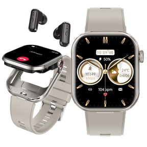 VOPOCO Smart Watches for Women with Earbuds Inside (Answer/Make Call), 2.02" Fitness Tracker with Exercise Monitor, Ultra-long Standby Waterproof with Sleep Record for iOS Android