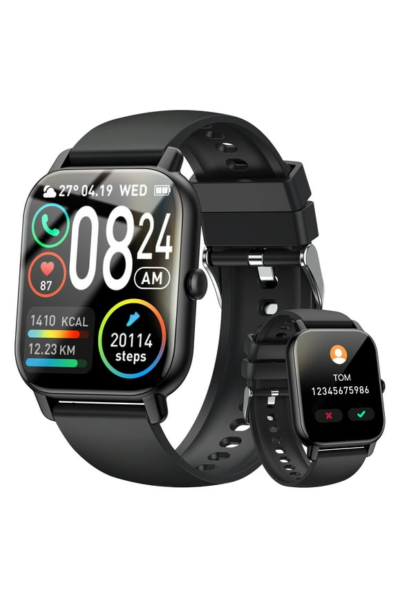 Smart Watches for Women Men(Answer/Make Call), 1.85" Large HD Screen Smartwatch for iPhone Android Phones, IP68 Waterproof Fitness Watch with 100+ Sport Modes