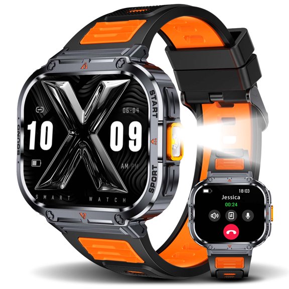 VOPOCO Smart Watches for Men 2.0'' HD Big Screen Smart Watch with Answer/Make Call, Fitness Tracker with 100+ Sports Modes for iOS Android