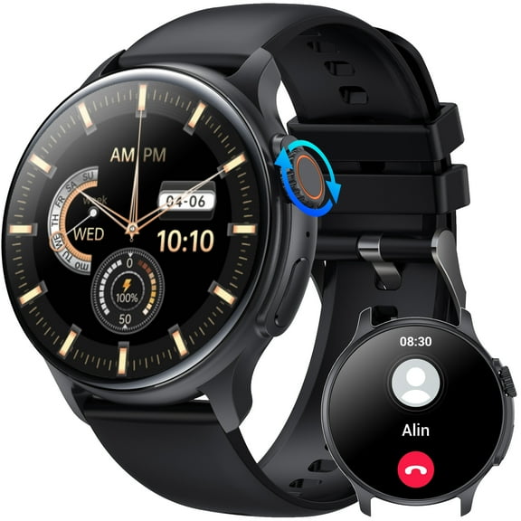 VOPOCO Smartwatch for Men Women, 1.43" AMOLED HD Screen Fitness Tracker Watch with Sleep Monitor Activity Tracker, 100+ Sport Modes Step Counter Smartwatches, for iOS Android