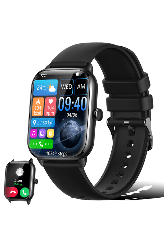 Smartwatch for Men/Women (Answer/Make Calls), 1.9'' Large HD Screen Business Smart Watch, Waterproof Fitness Tracker Watch for Android and iOS