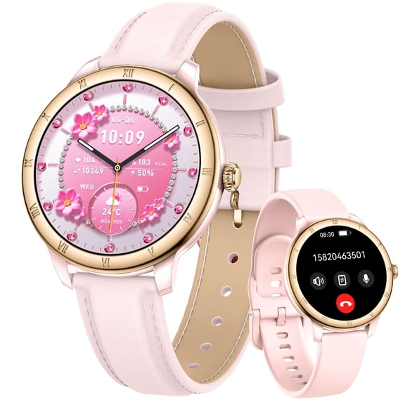 VOPOCOS mart Watches for Women (Answer/Make Calls) with 1.27’’ HD Screen, Bluetooth Call Smartwatch with Multi-sport Mode Pedometer Calorie Waterproof for iOS Android