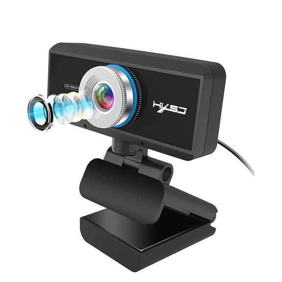 VOPOYO 1080P HD Webcam Streaming Computer Web Camera with 360-Degree Rotatable Wide View Angle USB PC Webcam, Built-in Microphone for Video Calling Recording Conferencing