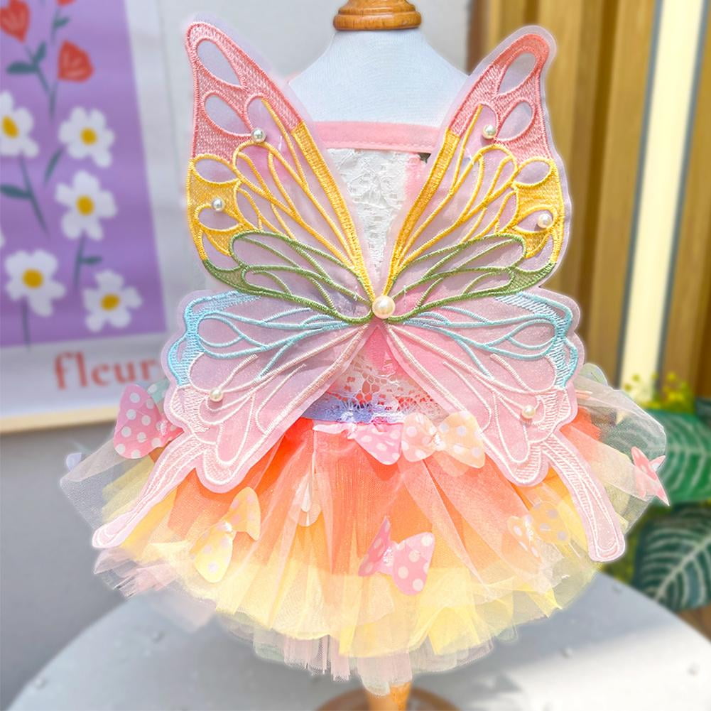 VOPPV Dog Clothes Summer Small Dog Cat Princess Dress Up Colorful